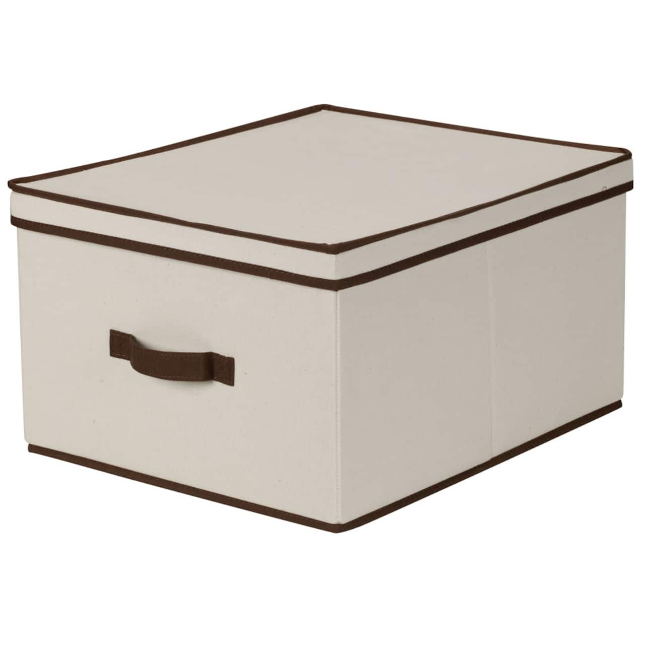 Household Essentials Canvas Storage Box with Lid
